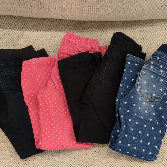 Cat & Jack Black and Pink Jeans for Everyday Wear - Picture 1 of 9